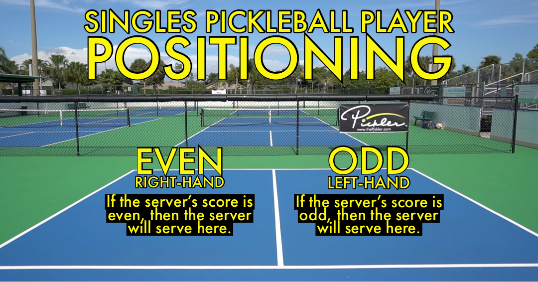 Player Positioning Singles Pickleball | Pickler Pickleball